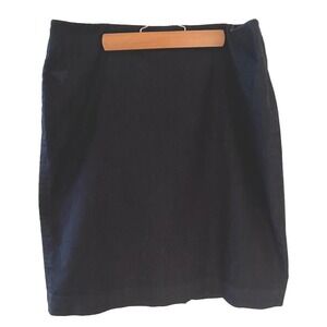 Talbots 14P Denim Look Strech Lined Pencil Skirt Lined Back Zip Lightweight
